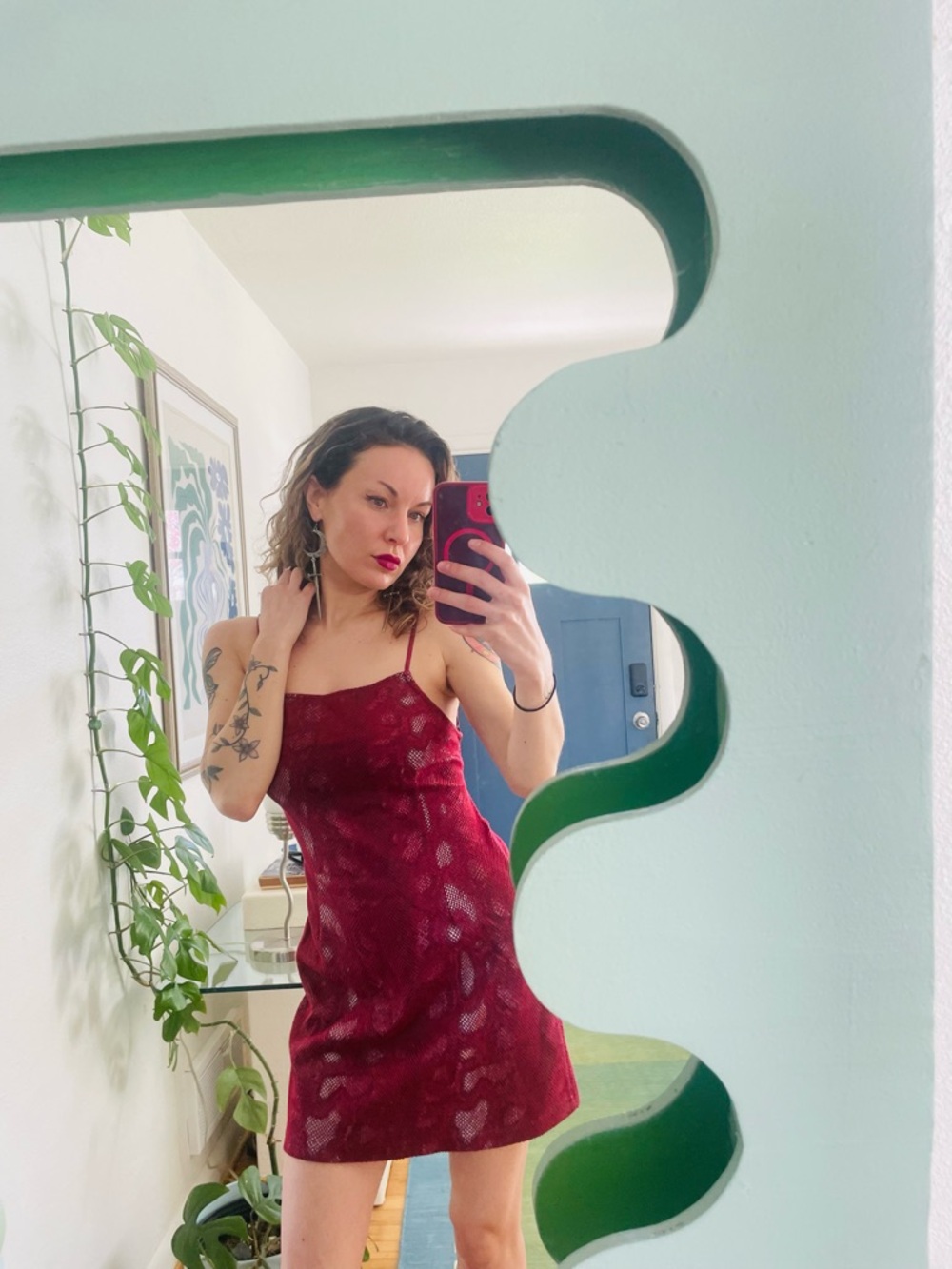 Urban Outfitters Red Backless Dress